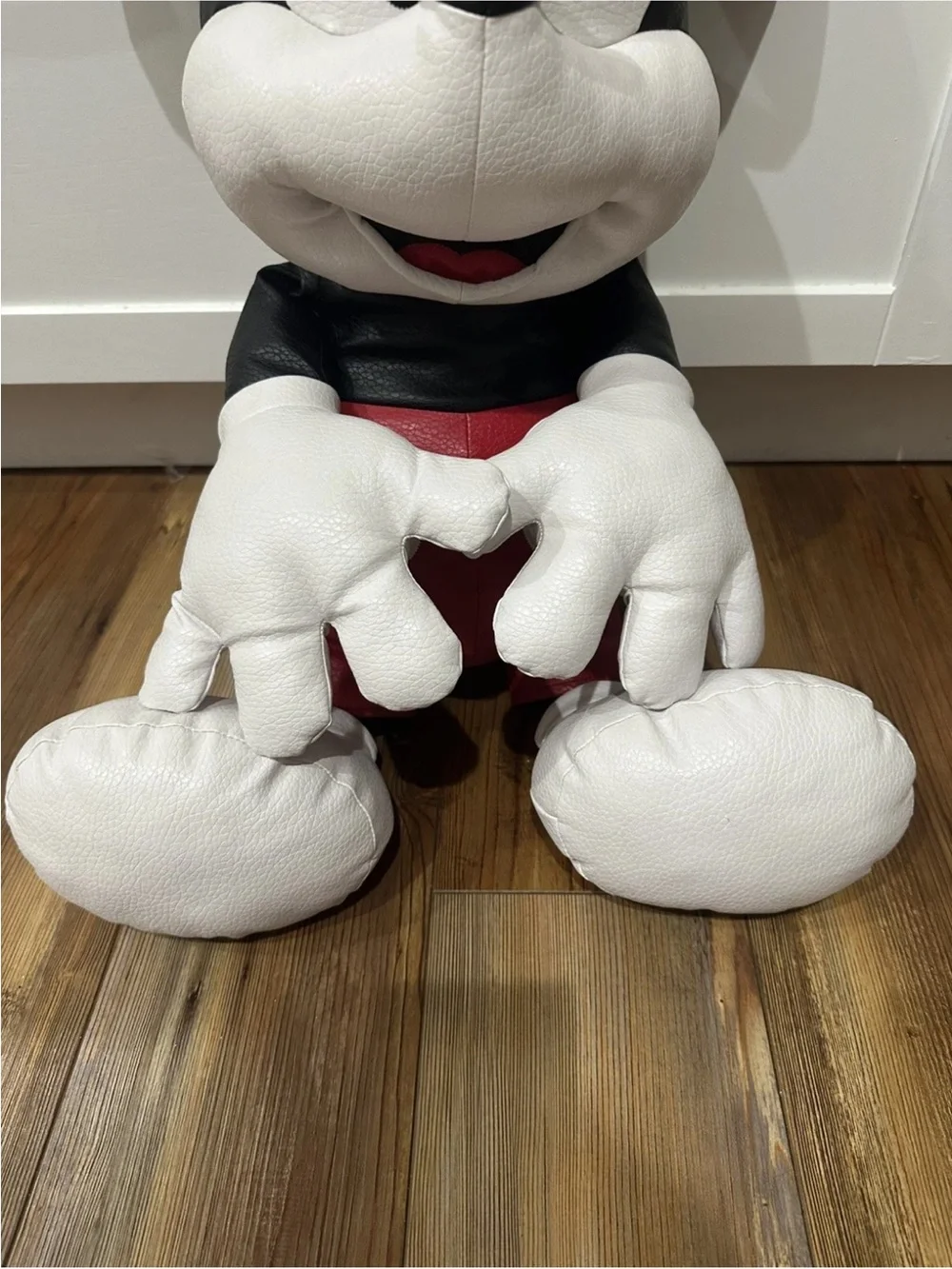 Disney Mickey Mouse Large Simulated Leather Plush - 26 inches RARE